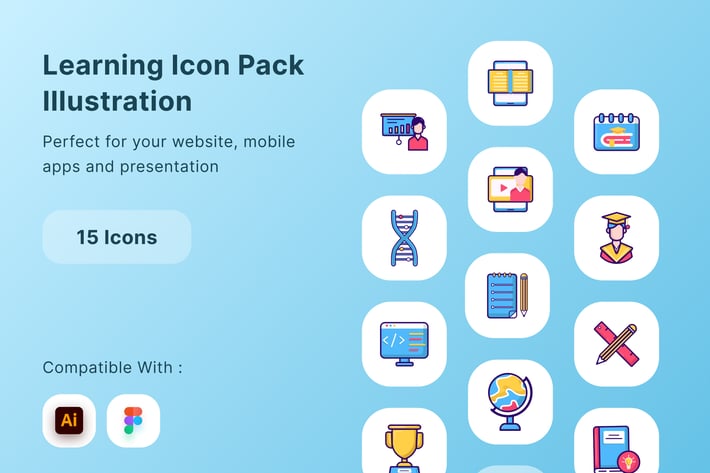 Learning Icon Pack Illustration