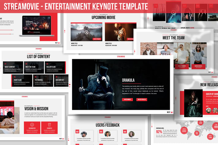 Streamovie - Entertainment Keynote Template