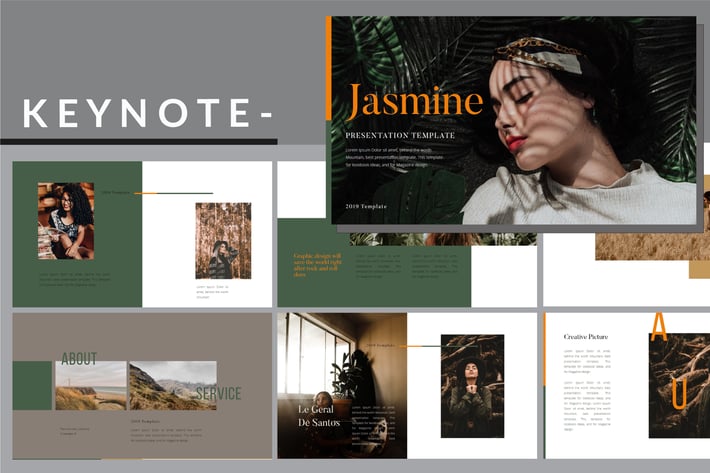 Jasmine Lookbook - Fresh Nature Keynote Template