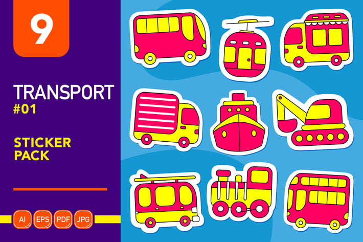 Transport #01 Sticker Pack