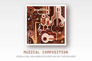 Musical Composition vector artwork