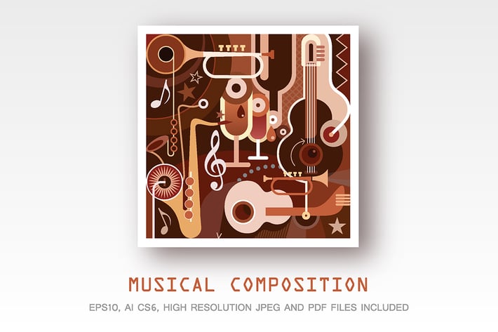 Musical Composition vector artwork