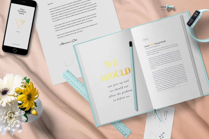Open Book Mockup Scenes