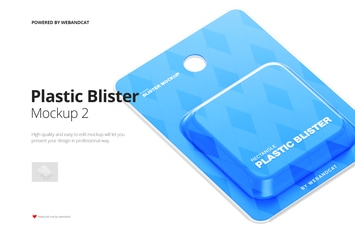 Rectangle Plastic Blister Mockup 