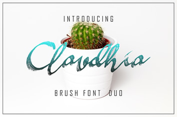 Claudhia & Jhelio Brush Font Duo 