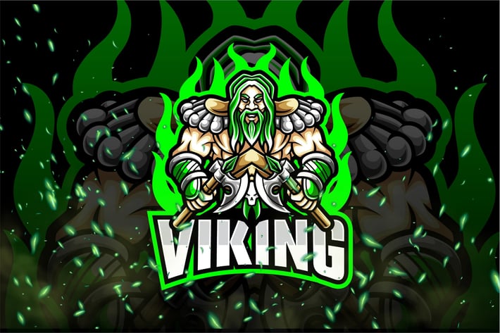 Viking E-Sport and Sport Logo Template