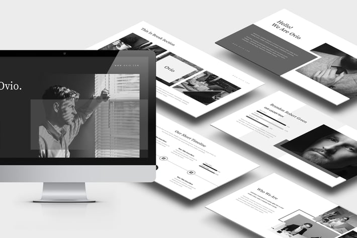 Ovio : Monochrome Style Powerpoint Template