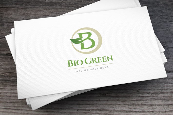 Bio Green Letter B Logo Template