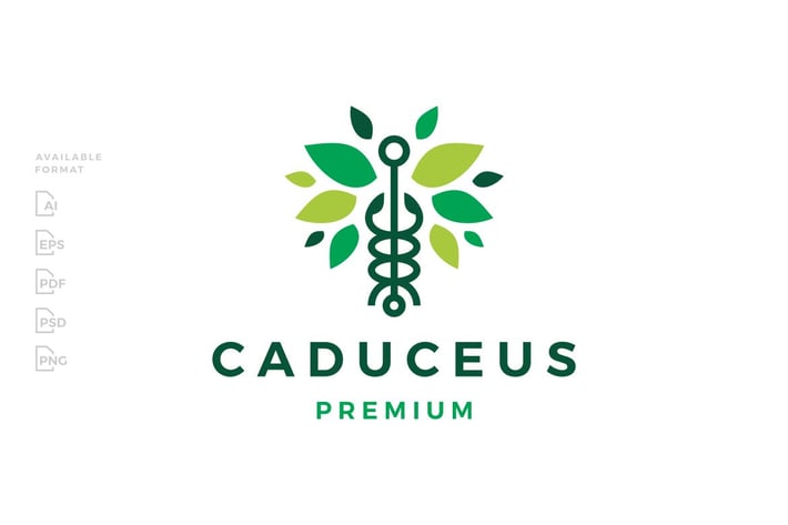 Caduceus Leaf Logo