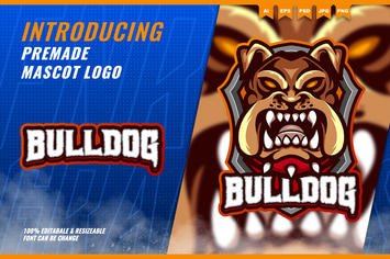 Mad Bulldog - Mascot Esport Logo Template