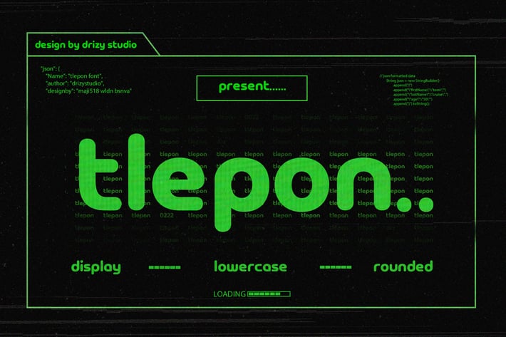 Tlepon - Display Lowercase Rounded Font