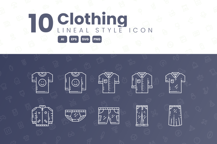 10 Clothing Detailed Icon Collection