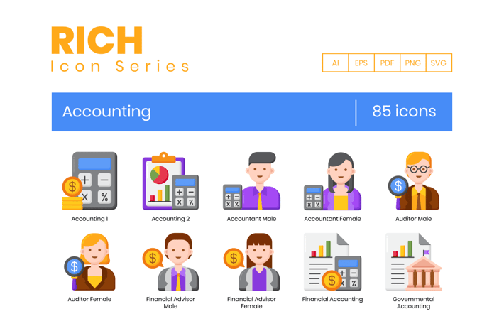 85 Accounting Icons