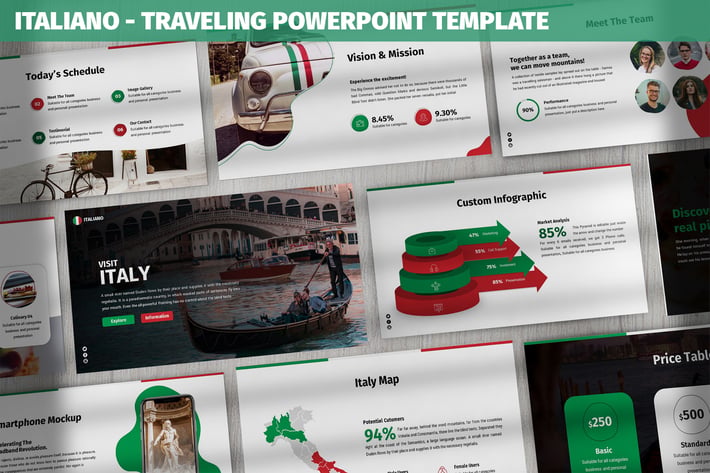 Italiano - Traveling Powerpoint Template