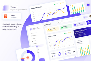 Protend - Project Management Admin Dashboard HTML 