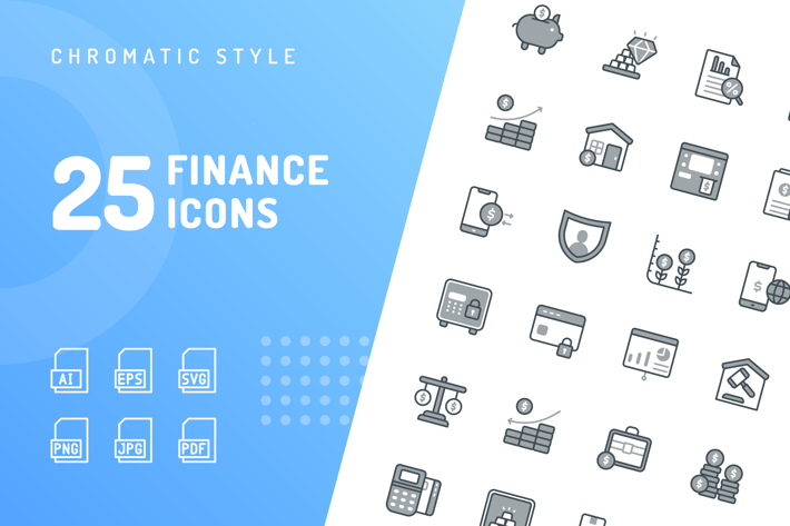 Finance Chromatic Icons