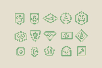 15 Scout Badge Icons
