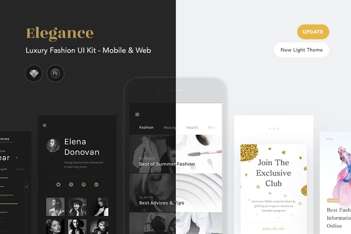 Elegance Luxury Fashion UI Kit