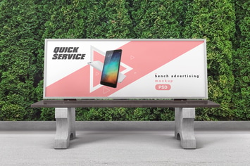 Bench Advertising Mockup