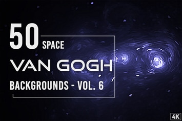 50 Van Gogh Space Backgrounds - Vol. 6