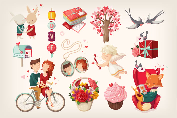 Valentine day illustrations
