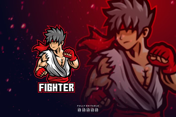Fighter Esport Logo Template