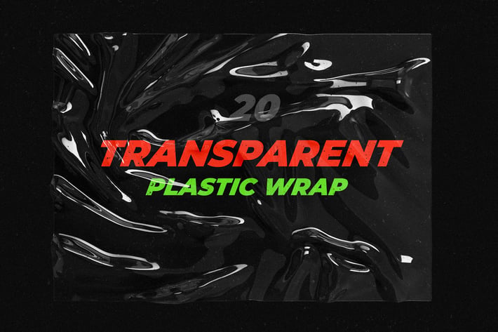 Transparent Plastic Wrap Texture Mock-Up