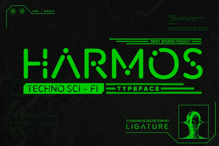 Harmos - Techno Sci-fi Font