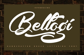 Bellogi | Handcrafted Brush Lettering Font
