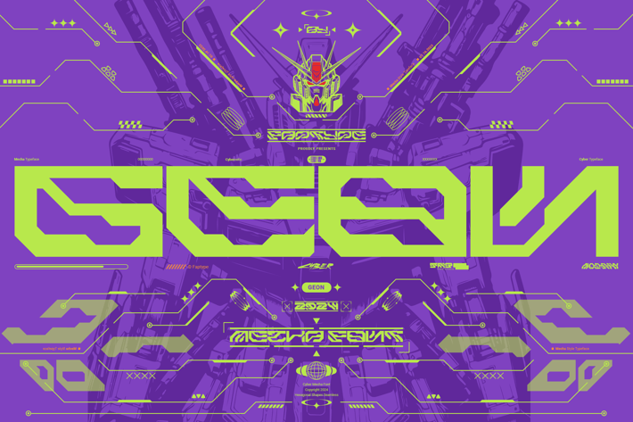Geon | Futuristic Mecha Font Vol. 4