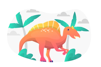 Spinosaurus Flat Illustration