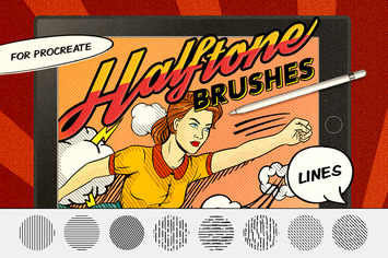Vintage Comics: Line Procreate Brushes 