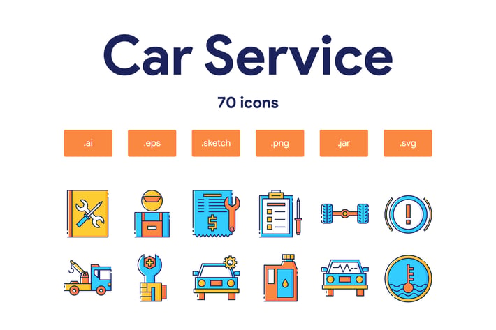 Car Service Icon Set