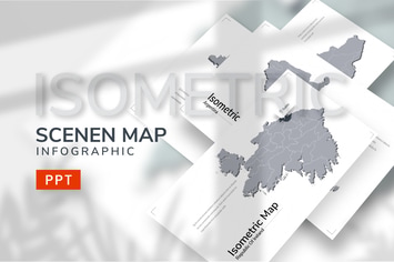 Scenen Isometric Map - Powerpoint Template