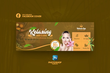 Victoria - Spa & Wellness Facebook Cover Template