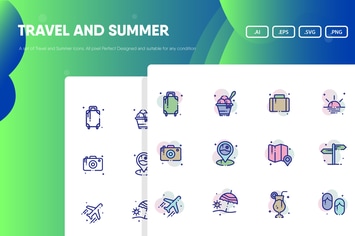 Travel and Summer Icon Pack