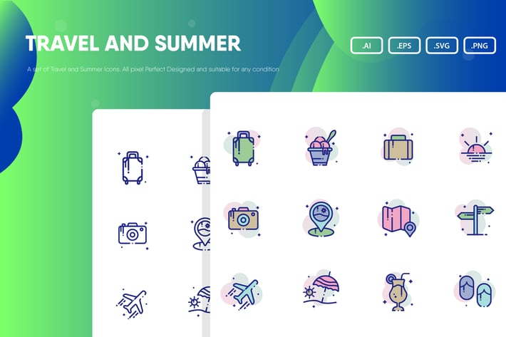Travel and Summer Icon Pack
