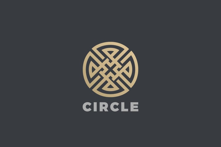 Logo Circle Cross Infinity Loop Labyrinth Maze