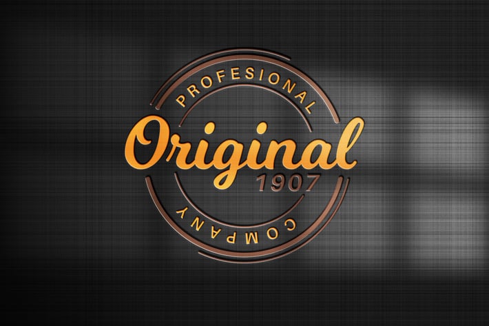 Logo on black paper - mockup template