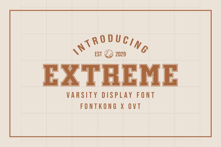 Extreme - Varsity Display Font