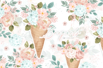 Floral Ice Cream Cone bouquet