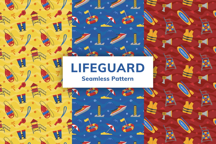 Lifeguard Seamless Pattern