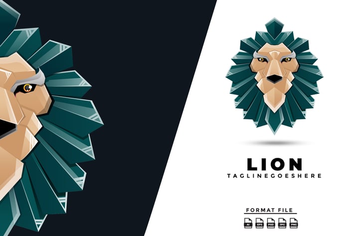 Lion Gradient Logo