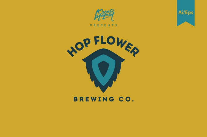 Hop Flower Logo Template