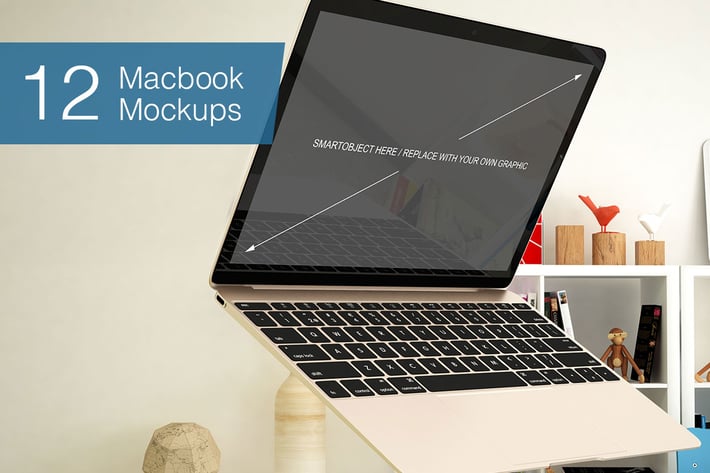 Laptop Mockup - 12 Poses
