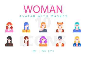 Woman avatar with mask 2