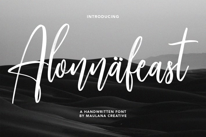 Alonnafeast Brush Script Font