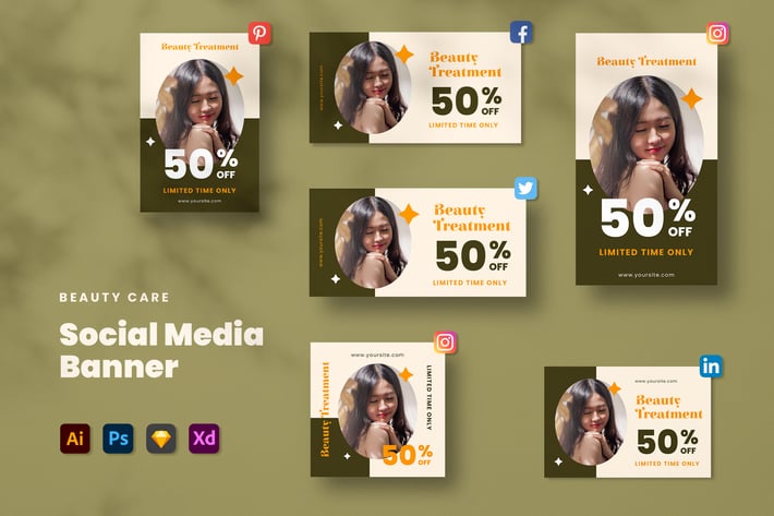 Beauty Care Social Media Set
