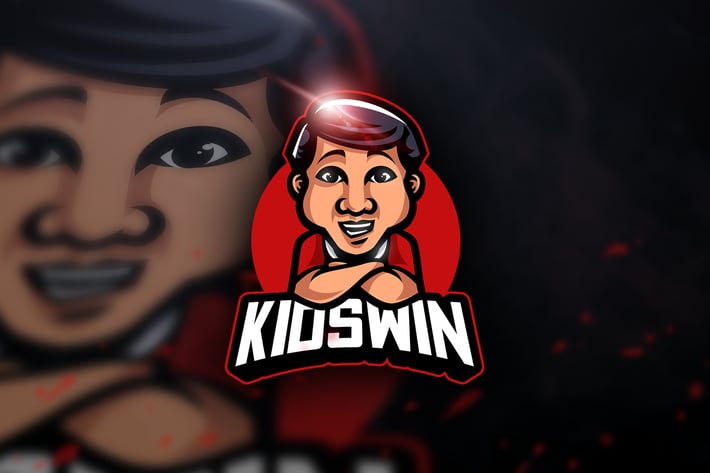 Kidswin - Mascot & Esport Logo
