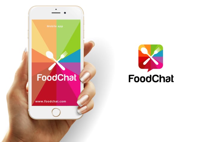 Food Chat Logo Template